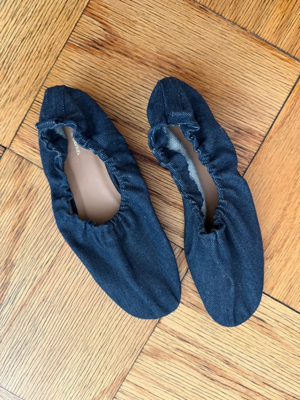 Mansur Gavriel Navy Denim Ballet Flats